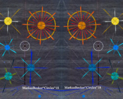 031 "Die vervielfachten Sterne" Serie: 4er. FS 02 FS 08, einfarbig, Druckgröße: ca. 117 cm breit x 42 cm hoch.